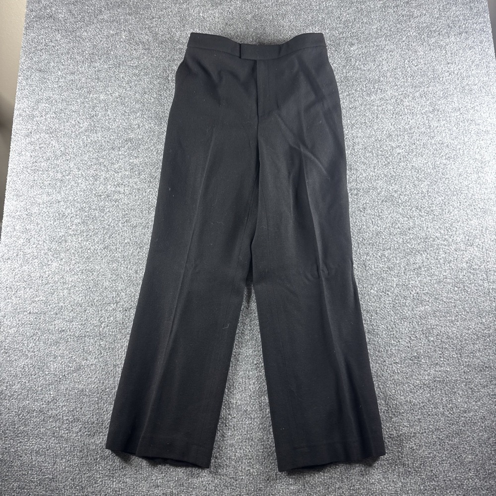 VINTAGE‎ Linda Allard Ellen Tracy Pants Womens 30x29 Black Wool Dress Trousers